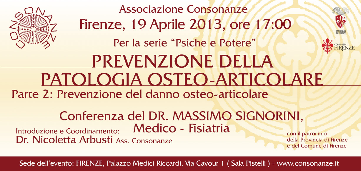 PREVENZIONE DELLA PATOLOGIA OSTEO-ARTICOLARE